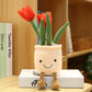 Smiling Tulip Plush Plant Decor Solveify