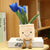 Smiling Tulip Plush Plant Decor Solveify