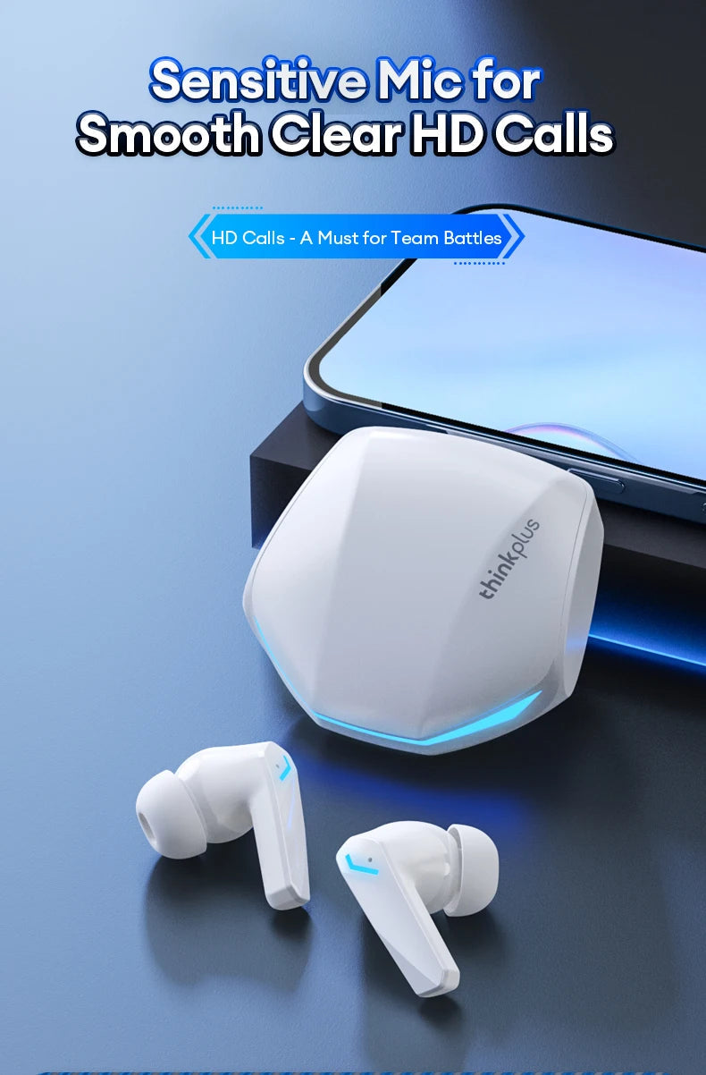 Lenovo GM2 Pro Gaming Earphones Bluetooth 5.3 Sport Headset Dual Mode HD Call Noise Reduction Earbuds with Mic Music Earphones Solveify