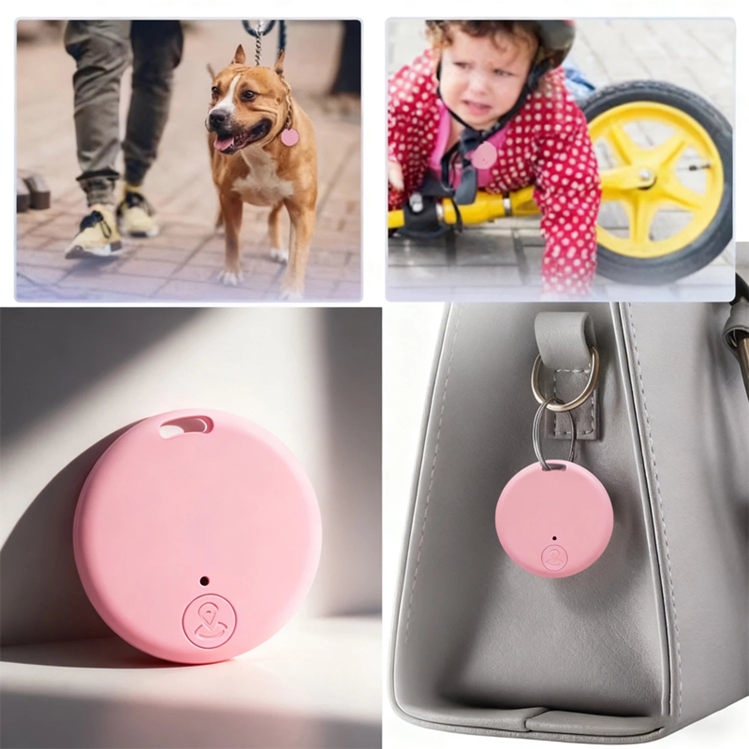 2026 GPS Bluetooth 5.0 Tracker AntiLost Device Round Pet Kids Bag Wallet Tracking Smart Finder Locator MIni Solveify