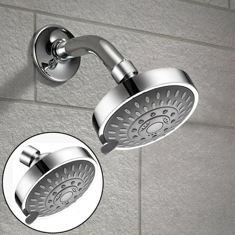 5 Modes High Pressure Shower Head 4 Inch High Flow Fixed Showerheads Sprayer Bathroom Rain Showerhead Faucet Replacement Part Solveify