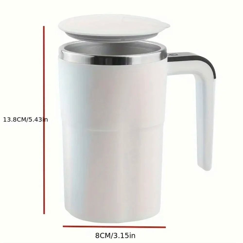 380ML Coffee Cups Electric Automatic Stirring Mug Rechargeable 304 Stainless Steel Mixer Drinkware Touch Magnetic Tea Cup Gifts Solveify