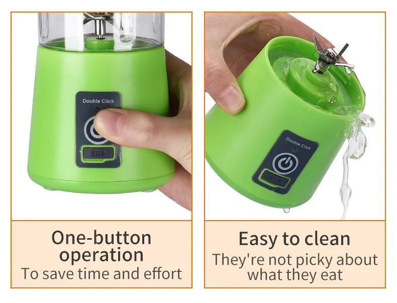 Mini Juicer Portable Blender Fruit Smoothie Milkshake Electric Juicer USB Rechargeable Juice Cup Food Processor Kitchen Supplies Solveify