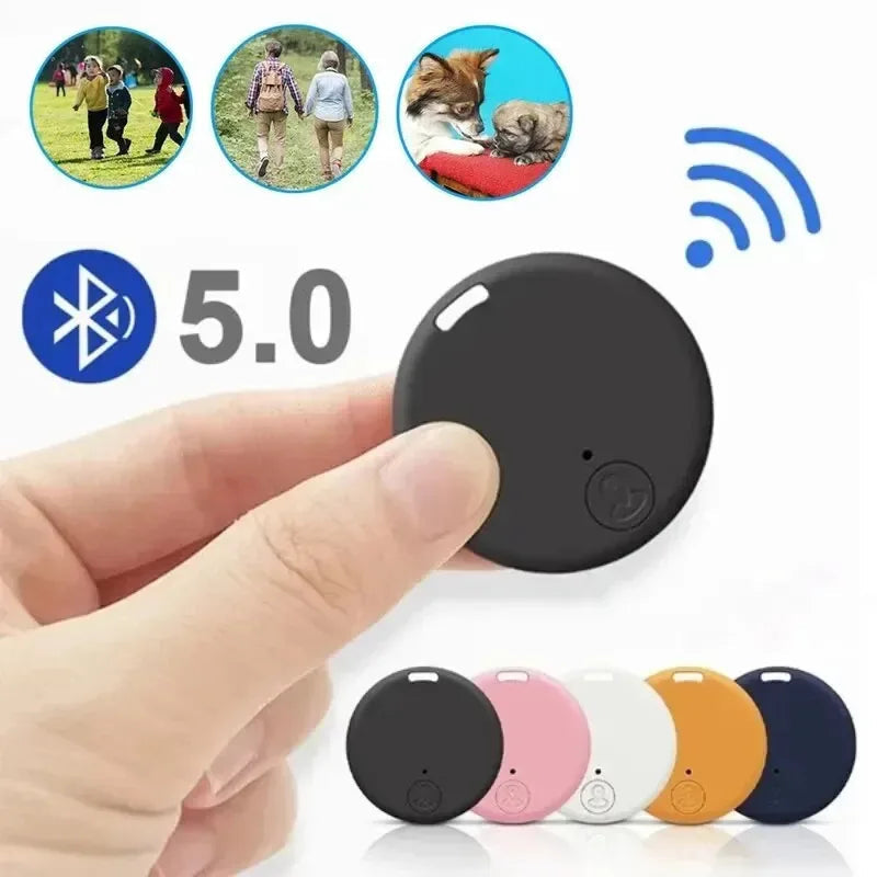 2026 GPS Bluetooth 5.0 Tracker AntiLost Device Round Pet Kids Bag Wallet Tracking Smart Finder Locator MIni Solveify
