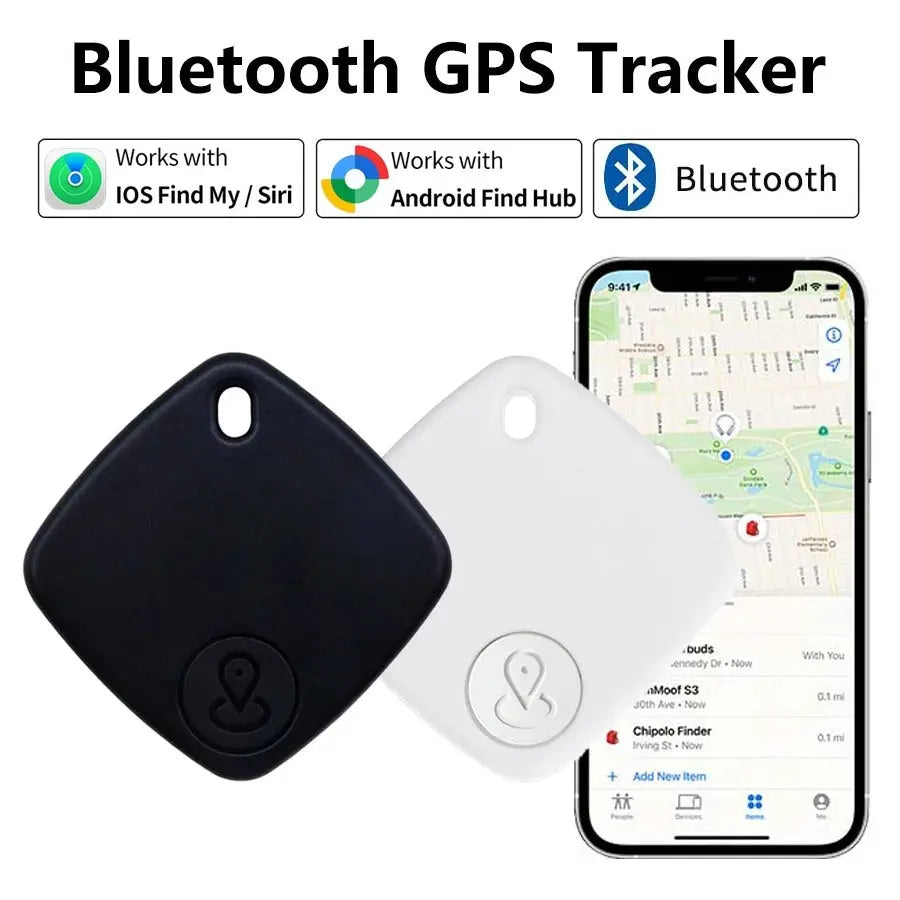 Mini Pet Tracking Device Cat Dog Finder Locator Smart Bluetooth GPS Tracker Anti-Lost Reminder Works with Android iOS Findmy App Solveify